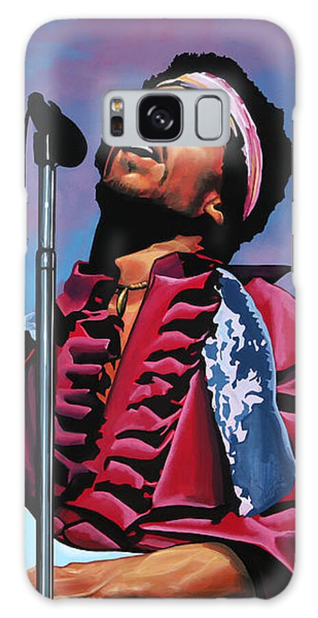 Jimi Hendrix Galaxy Case featuring the painting Jimi Hendrix 2 by Paul Meijering