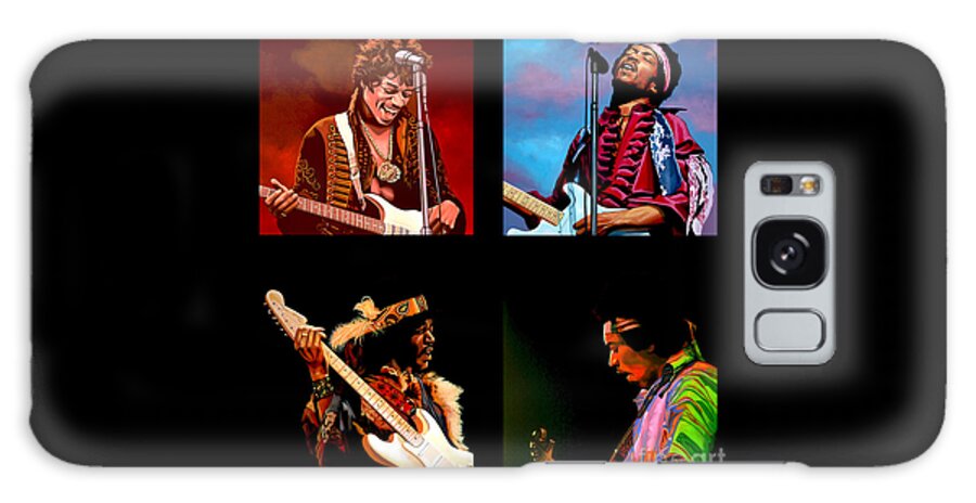 Jimi Hendrix Galaxy Case featuring the painting Jimi Hendrix Collection by Paul Meijering