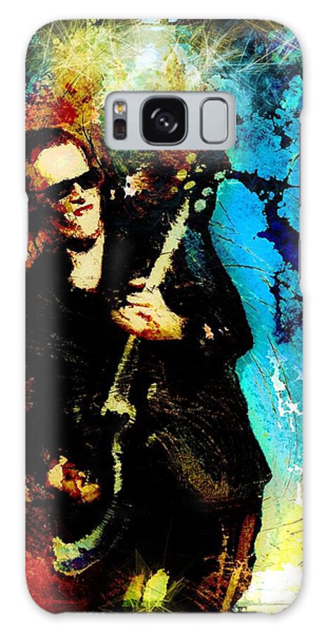 Joe Bonamassa Galaxy S8 Case featuring the painting Joe Bonamassa Madness by Miki De Goodaboom