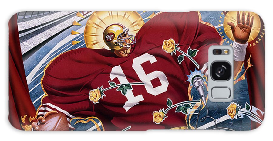Painting Galaxy Case featuring the painting Joe Montana and The San Francisco Giants by Garth Glazier