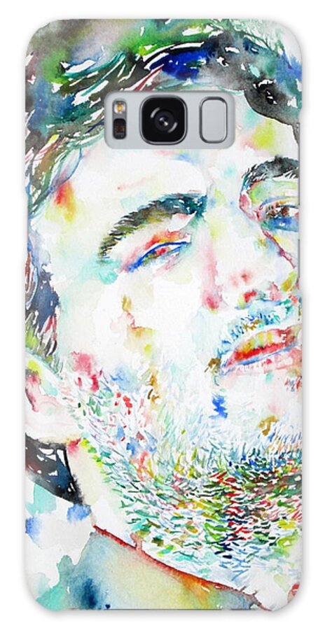 John Galaxy Case featuring the painting John Belushi Smoking - Watercolor Portrait by Fabrizio Cassetta