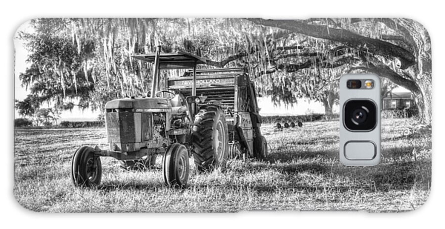John Deere Tractor Galaxy Case featuring the photograph John Deere - Hay Bailing by Scott Hansen