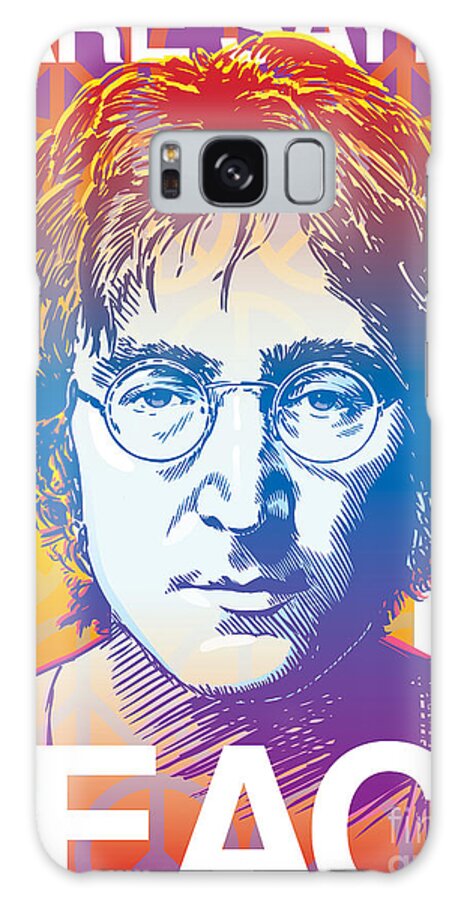 John Lennon Galaxy Case featuring the digital art John Lennon Pop Art by Jim Zahniser