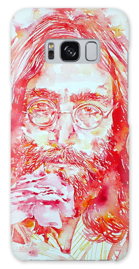 The Galaxy Case featuring the painting JOHN LENNON with ROSE by Fabrizio Cassetta