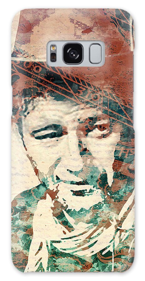 John Wayne Galaxy S8 Case featuring the painting John Wayne Unmasked by Robert R Splashy Art Abstract Paintings