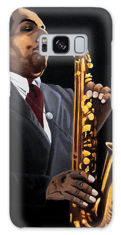 John Keith Hodges Galaxy S8 Case featuring the painting Johnny and the Sax by Barbara McMahon