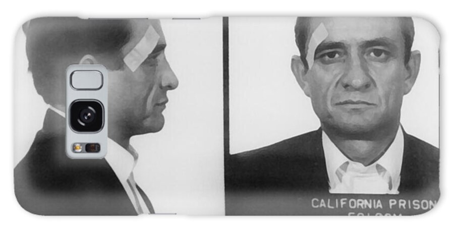 Johnny Cash Galaxy Case featuring the mixed media Decorate Your Home with Johnny Cash Folsom Prison by David Millenheft