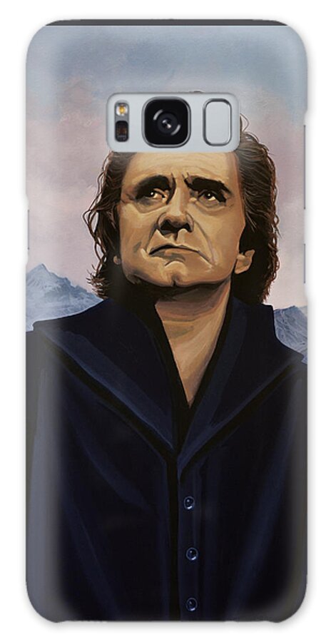 Johnny Cash Galaxy Case featuring the painting Johnny Cash Painting by Paul Meijering