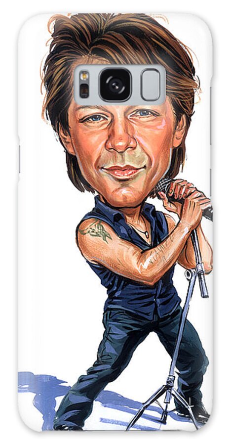 Jon Bon Jovi Galaxy Case featuring the painting Jon Bon Jovi by Art 