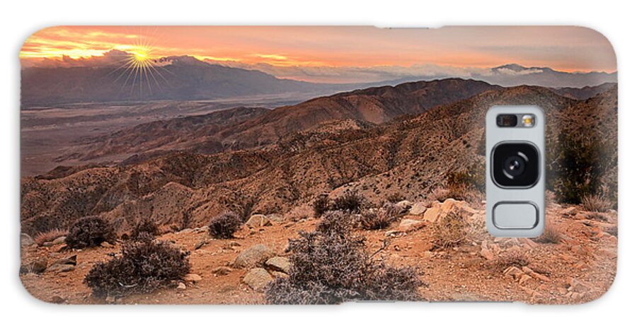 Joshua Tree National Park Galaxy Case featuring the photograph Joshua Tree National Park Keys View Sunset by Charline Xia