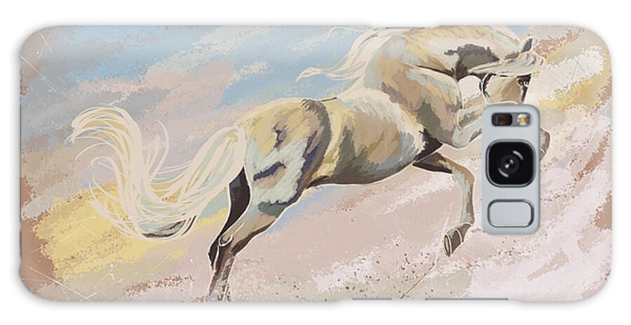 Arab Horse Galaxy Case featuring the digital art Joy by Kate Black