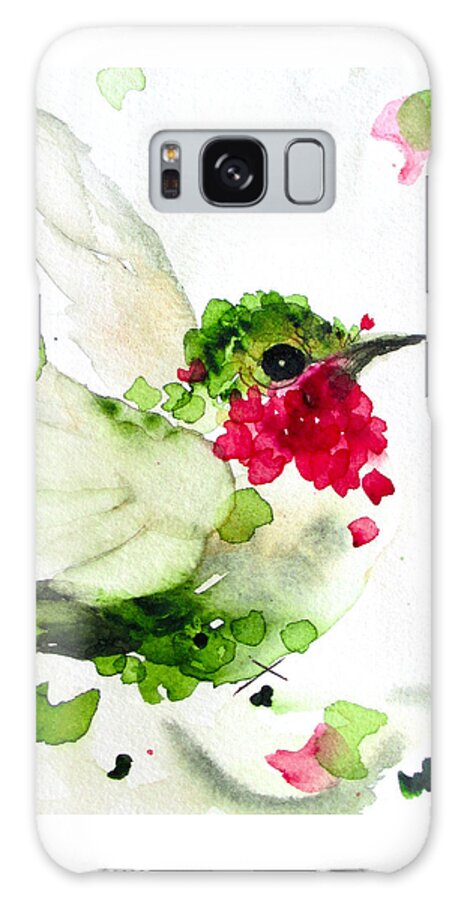 Hummingbird Flight Galaxy Case featuring the painting Joyful Flight by Dawn Derman