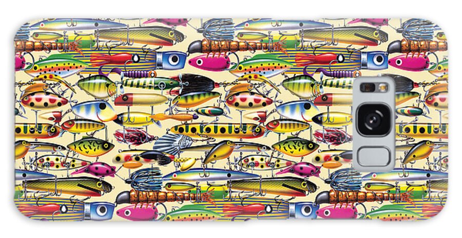 Jon Q Wright Galaxy Case featuring the painting JQW Lures Pillow art by JQ Licensing