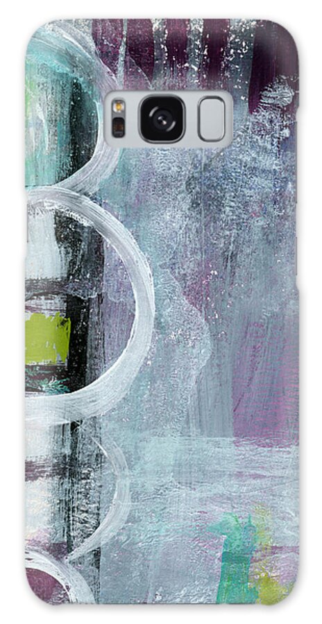 Purple Abstract Galaxy Case featuring the painting Junction- Abstract Expressionist Art by Linda Woods