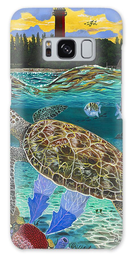 Turtle Galaxy Case featuring the painting Jupiter Turtle by Carey Chen