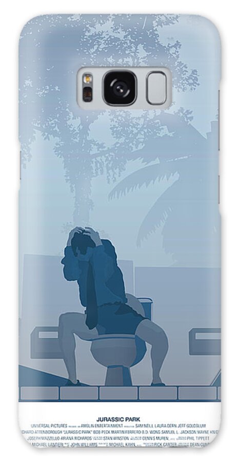 Jurassic Park Galaxy Case featuring the digital art Jurassic Park poster - Feat. Gennaro by Peter Cassidy