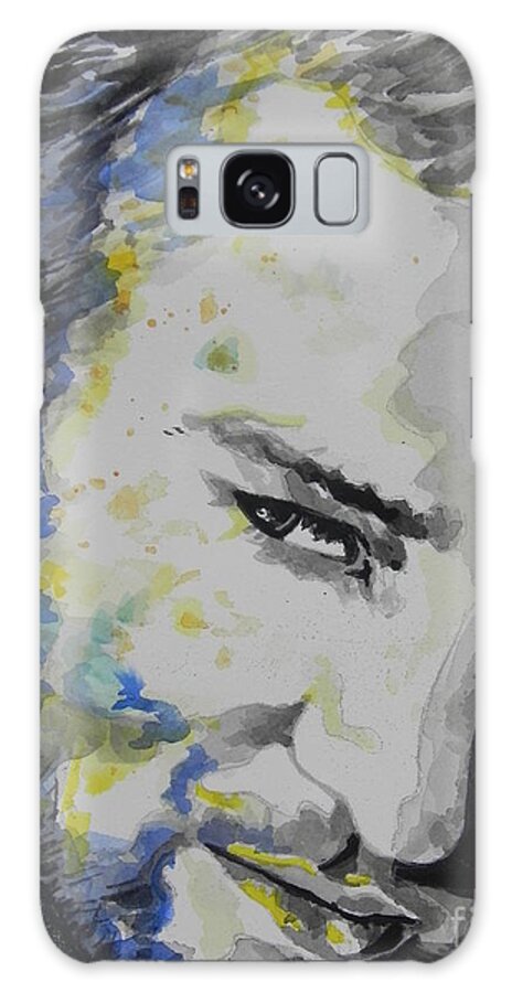 Watercolor Painting Galaxy Case featuring the painting Justin Timberlake...02 by Chrisann Ellis