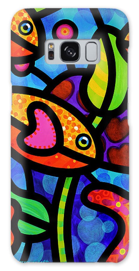 Fish Galaxy Case featuring the painting Kaleidoscope Reef by Steven Scott