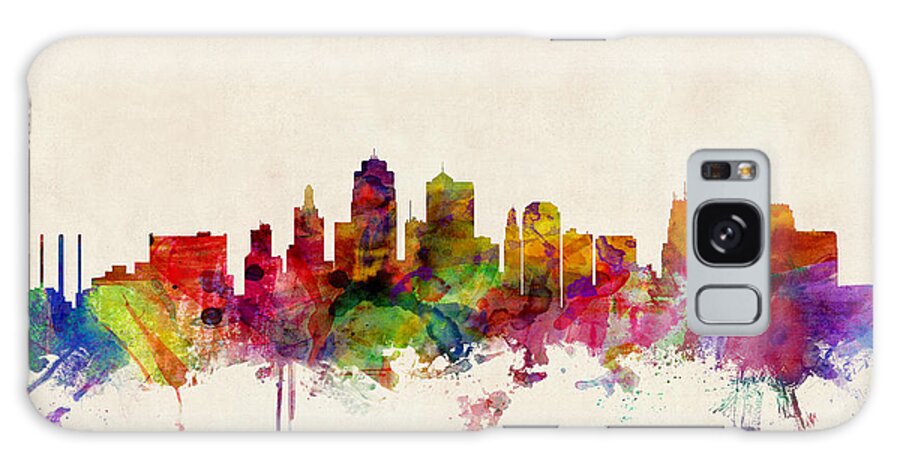 Watercolour Galaxy Case featuring the digital art Kansas City Skyline by Michael Tompsett