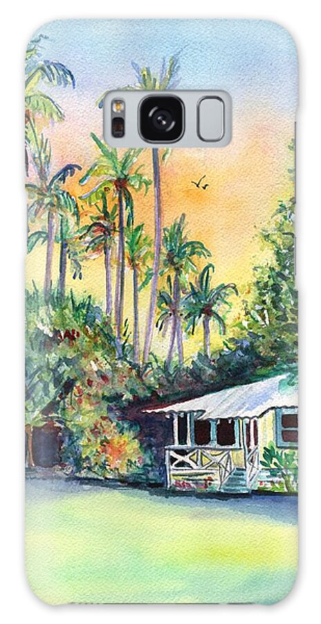 Kauai Plantation House Galaxy Case featuring the painting Kauai West Side Cottage by Marionette Taboniar