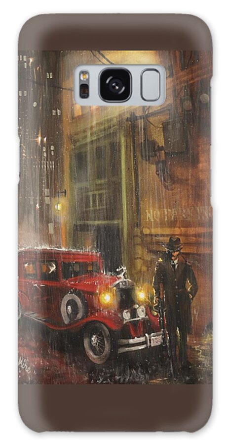 Mobsters Galaxy Case featuring the painting Keep the Motor Running by Tom Shropshire