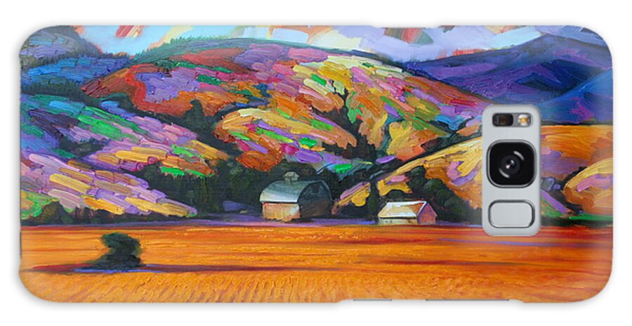 Farm Galaxy Case featuring the painting Kettle Farmscape by Gregg Caudell