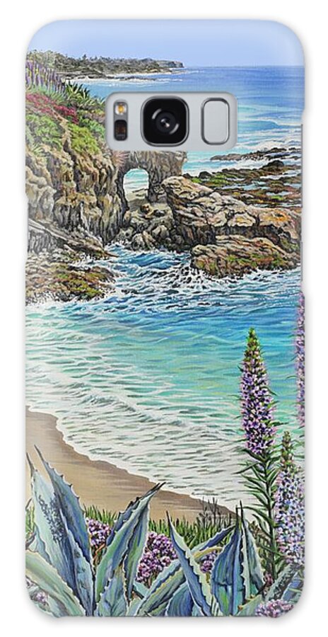 Beach Galaxy S8 Case featuring the painting Keyhole Rock Laguna by Jane Girardot