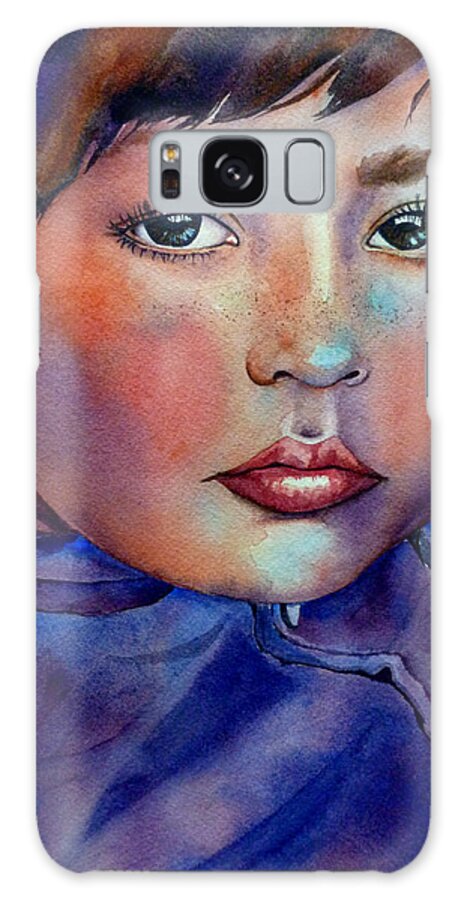 Kid In Sweatshirt Galaxy Case featuring the painting Kid Next Door by Michal Madison