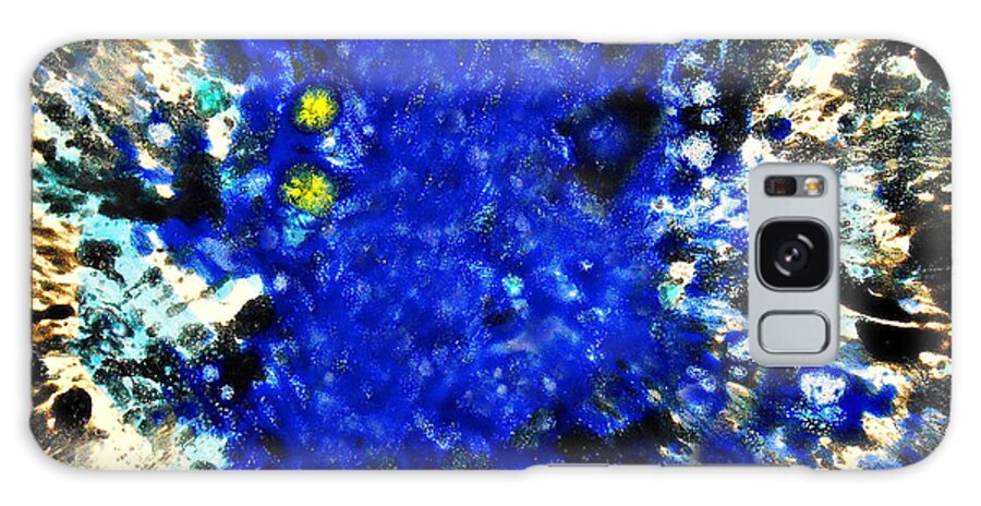 Abstract Painting Galaxy Case featuring the painting Kinetic Blue by Joan Reese