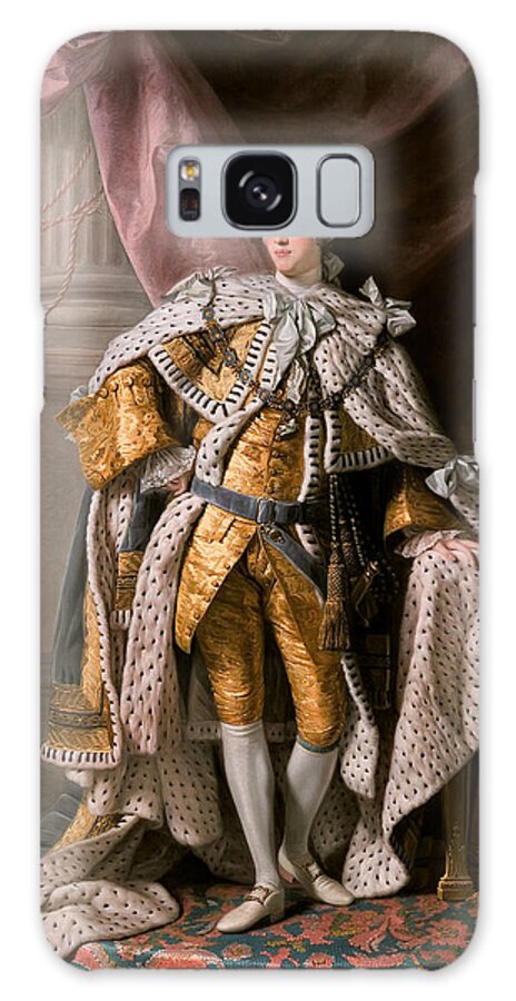 Allan Ramsay Galaxy Case featuring the painting King George III in coronation robes by Celestial Images