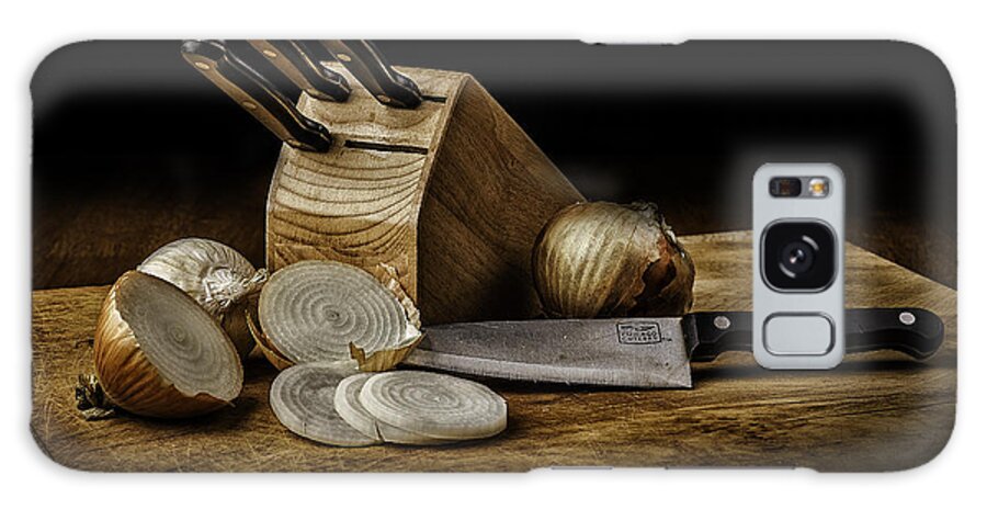 Bath Galaxy Case featuring the photograph Knives and Onions by Don Hoekwater Photography