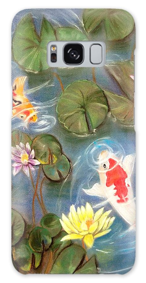 Koi Paintings Galaxy Case featuring the painting Koi Pond by Kevin Brown