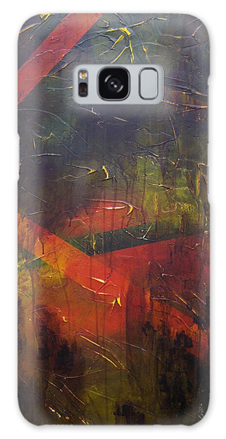 Abstract Galaxy Case featuring the painting Komposition z by Sergey Bezhinets
