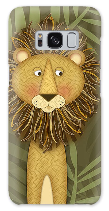  Letter L Galaxy Case featuring the digital art L is for Lions and Leos by Valerie Drake Lesiak
