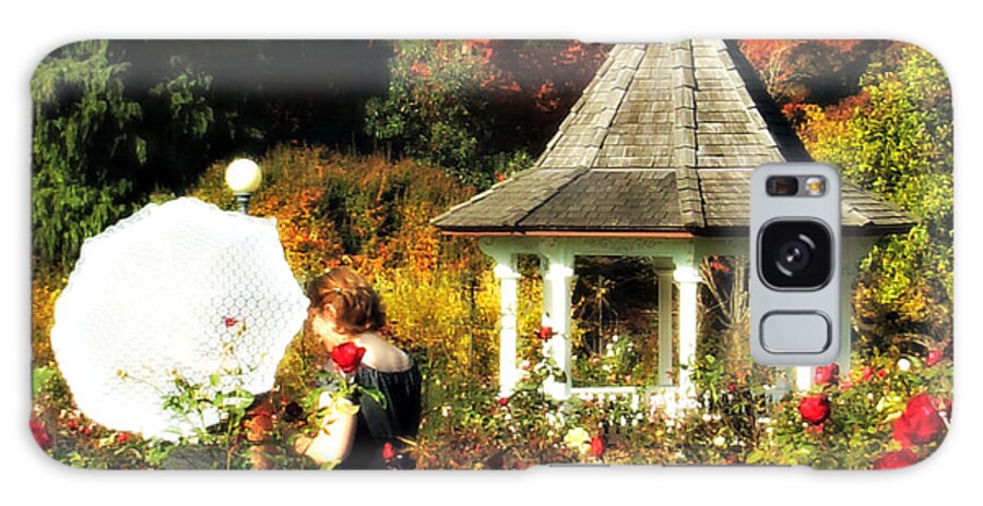  Ladies In The Garden Galaxy Case featuring the photograph Ladies in Rose Garden by Mindy Bench