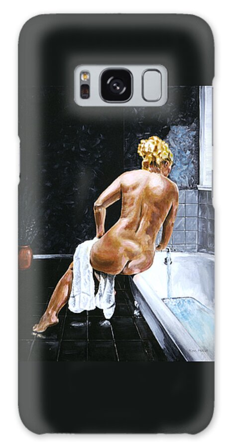 Nude Galaxy Case featuring the painting Lady in Waiting by Ron Haist
