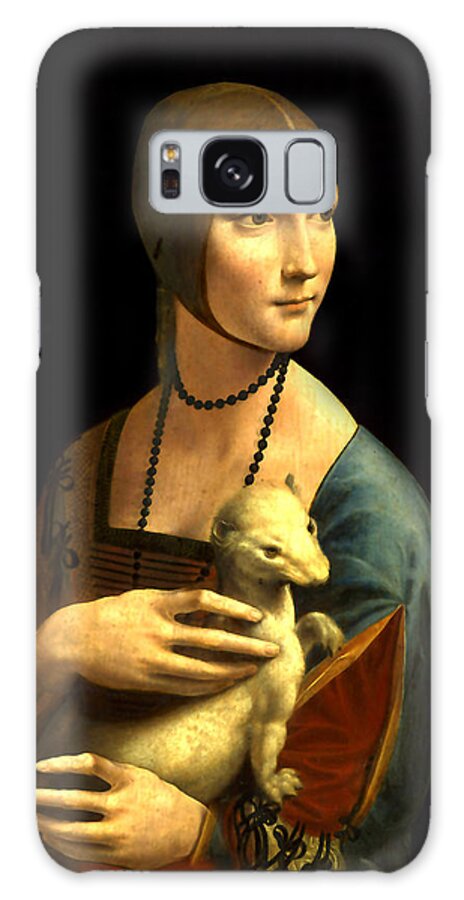 Da Vinci Galaxy Case featuring the digital art Lady with the Ermine Reproduction by Da Vinci