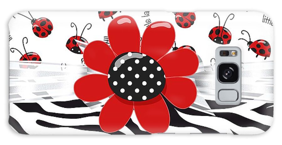 Leopard Print Galaxy Case featuring the digital art Ladybug Wild Thing by Debra Miller