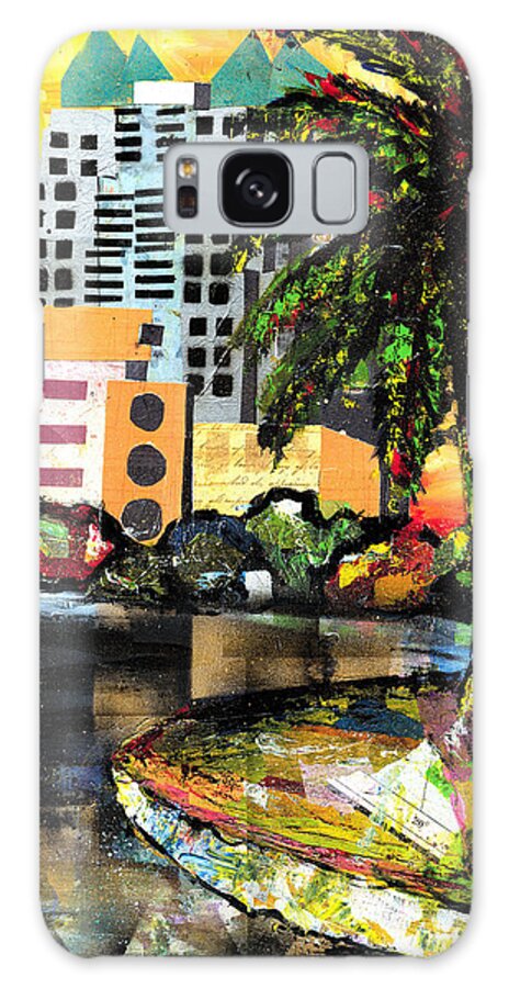 Orlando Galaxy Case featuring the painting Lake Eola - part 3 of 3 by Everett Spruill