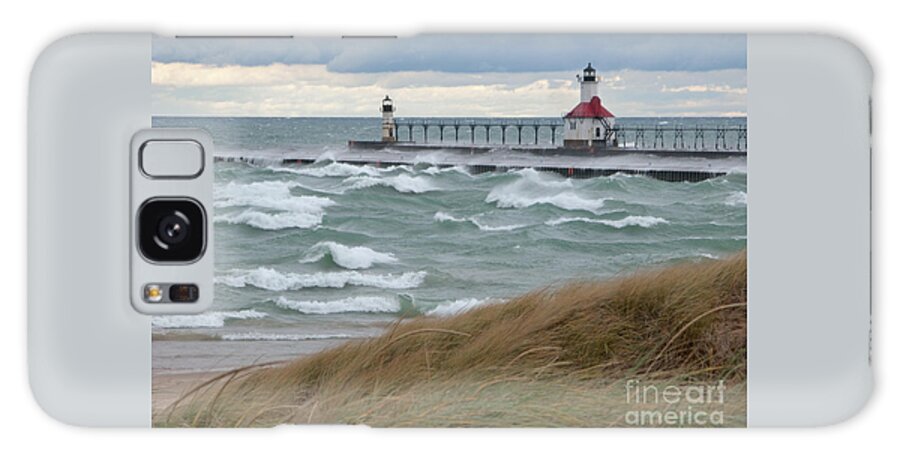 Lake Michigan Galaxy Case featuring the photograph Lake Michigan Winds by Ann Horn