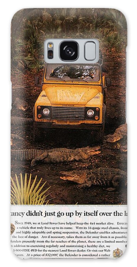 Landrover Galaxy Case featuring the photograph Land Rover Defender 90 Ad by Georgia Clare