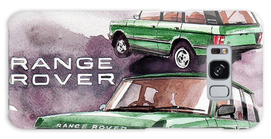 Land Rover Range Rover Galaxy Case featuring the painting Land Rover Range Rover by Yoshiharu Miyakawa