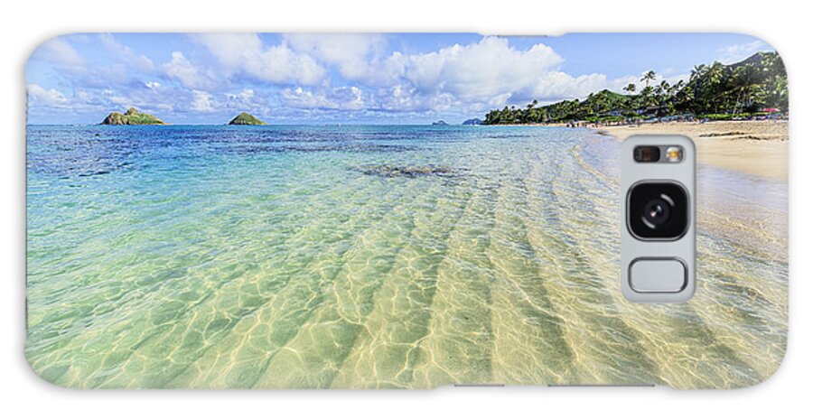 Lanikai Beach Galaxy Case featuring the photograph Lanikai Beach Mid Day Ripples in the Sand by Aloha Art