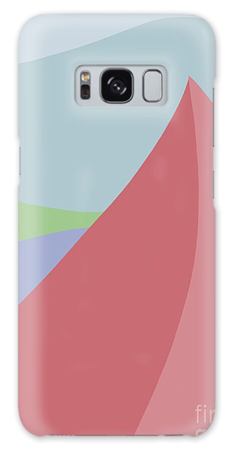 Coast Galaxy Case featuring the painting Large Red Sails by Henry Manning
