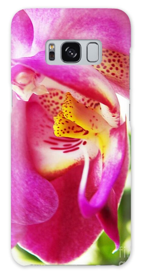Orchid Galaxy Case featuring the photograph Last Orchid Waves Goodbye by Judy Via-Wolff