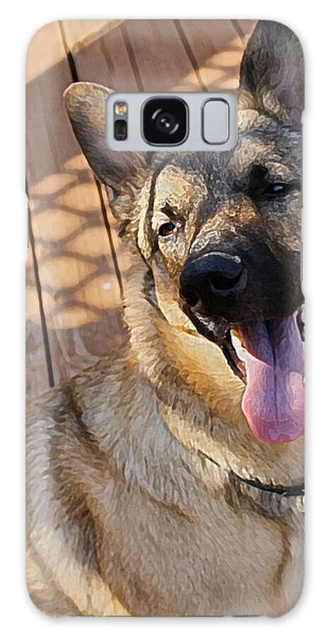 Dog Galaxy Case featuring the photograph Laughing About It by Barbara Dean
