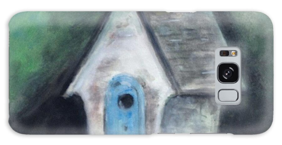 Bird Birdhouse Garden Galaxy S8 Case featuring the painting Laurie's birdhouse by Stan Tenney