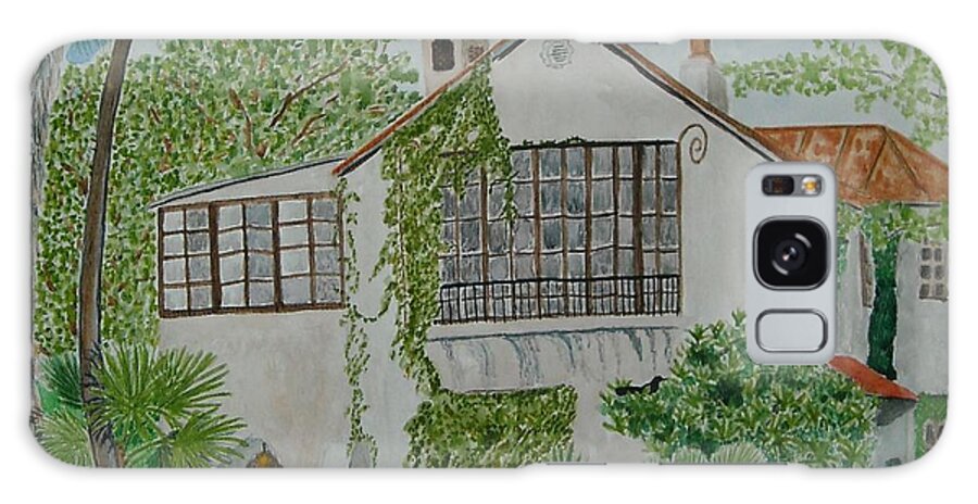 Historic Home Galaxy Case featuring the painting L.B. Clegg House in San Antonio by Vera Smith