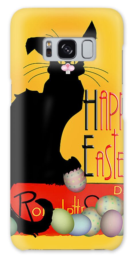 Easter Galaxy Case featuring the digital art Le Chat Noir - Easter #3 by Gravityx9  Designs