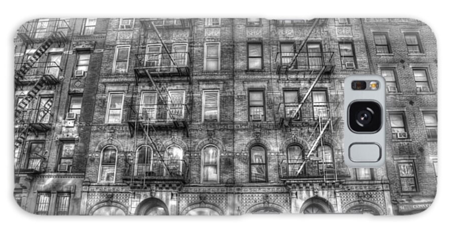 Led Zeppelin Galaxy Case featuring the photograph Led Zeppelin Physical Graffiti Building in Black and White by Randy Aveille